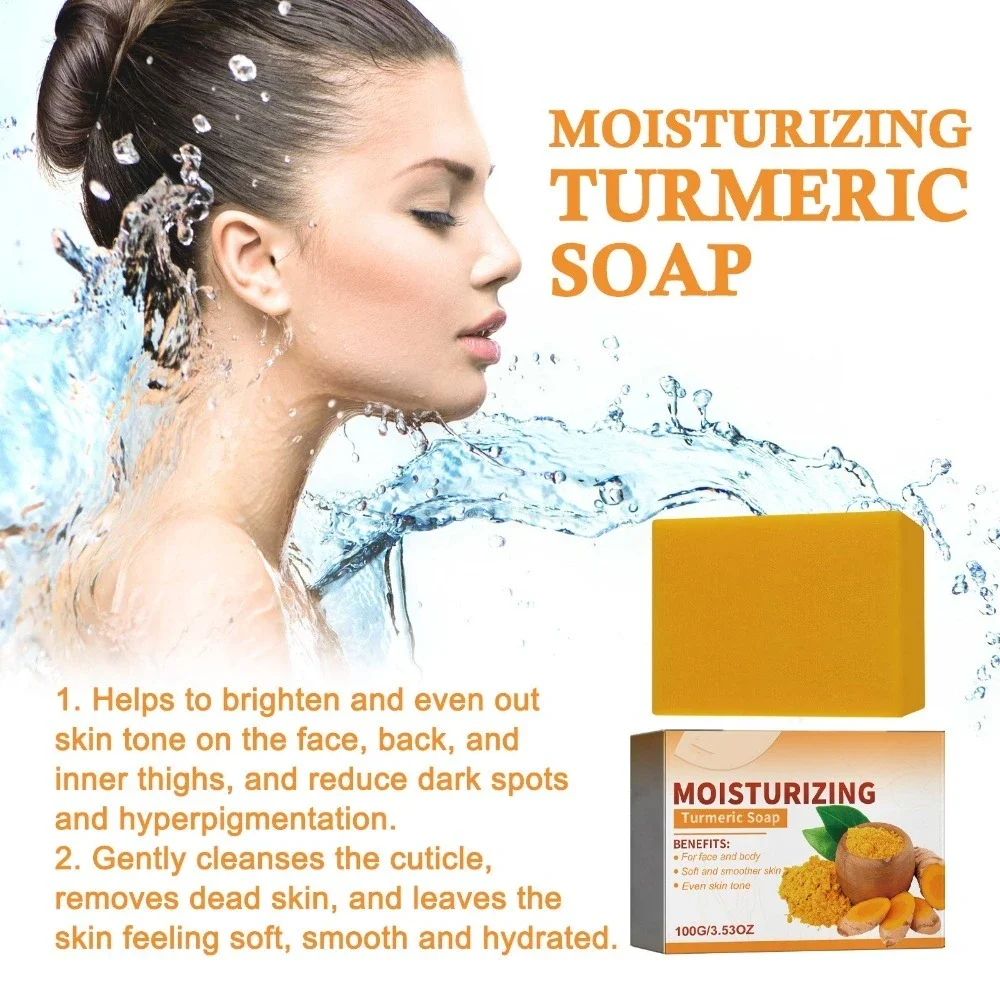 New Deep Cleansing Scentric Glow Soap Gentle Cleansing Handmade Brightening Soap Degreasing Moisturizing Turmeric Kojic Soap