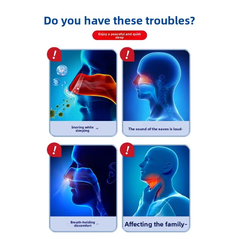 10PCS Anti‑Snoring Nasal Strips, Sleep Aid Patch for Snoring Relief, Improve Breathing Prevent Mouth‑Open Sleeping