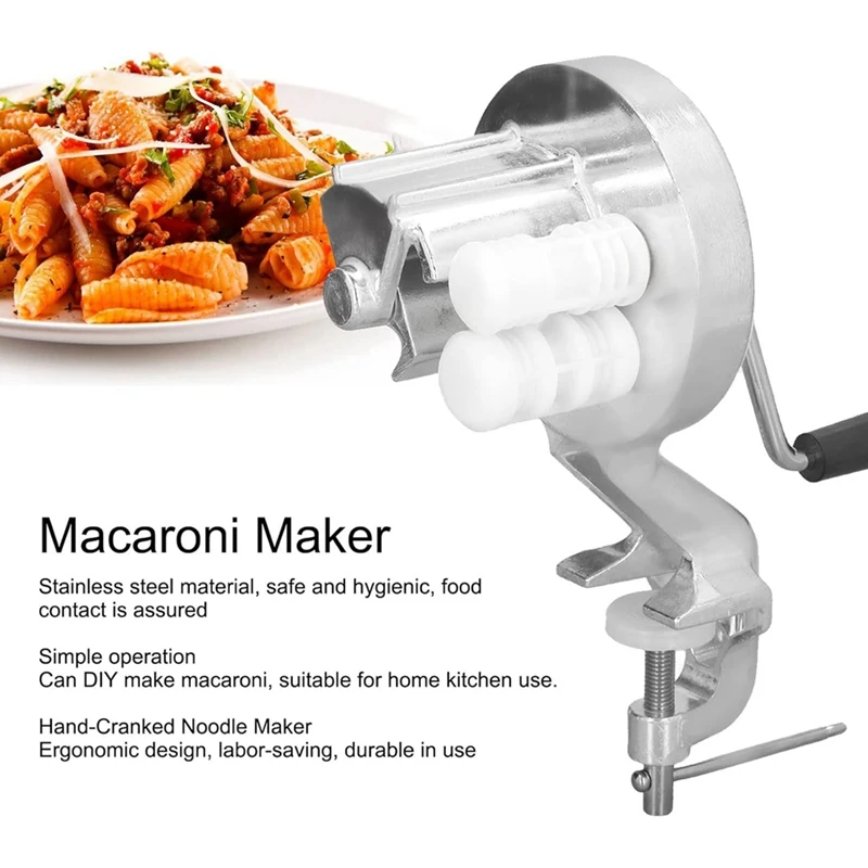 Manual Macaroni Maker Cavatelli Maker Machine Portable Hand Cranking Noodles Pressing For Authentic Italian Pasta 1 PCS