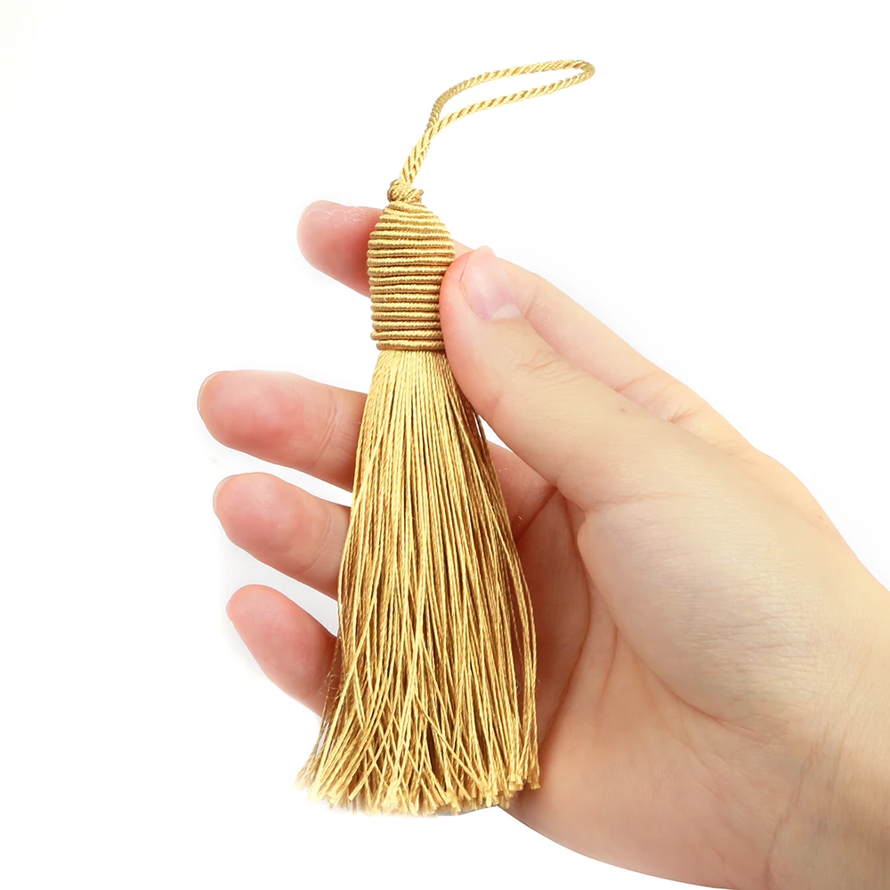 12pcs Tassel Hanging Pendant Fringe Curtain Accessories Silk Thread Decoration Trim Cord Handmade Crafts Key Tassels