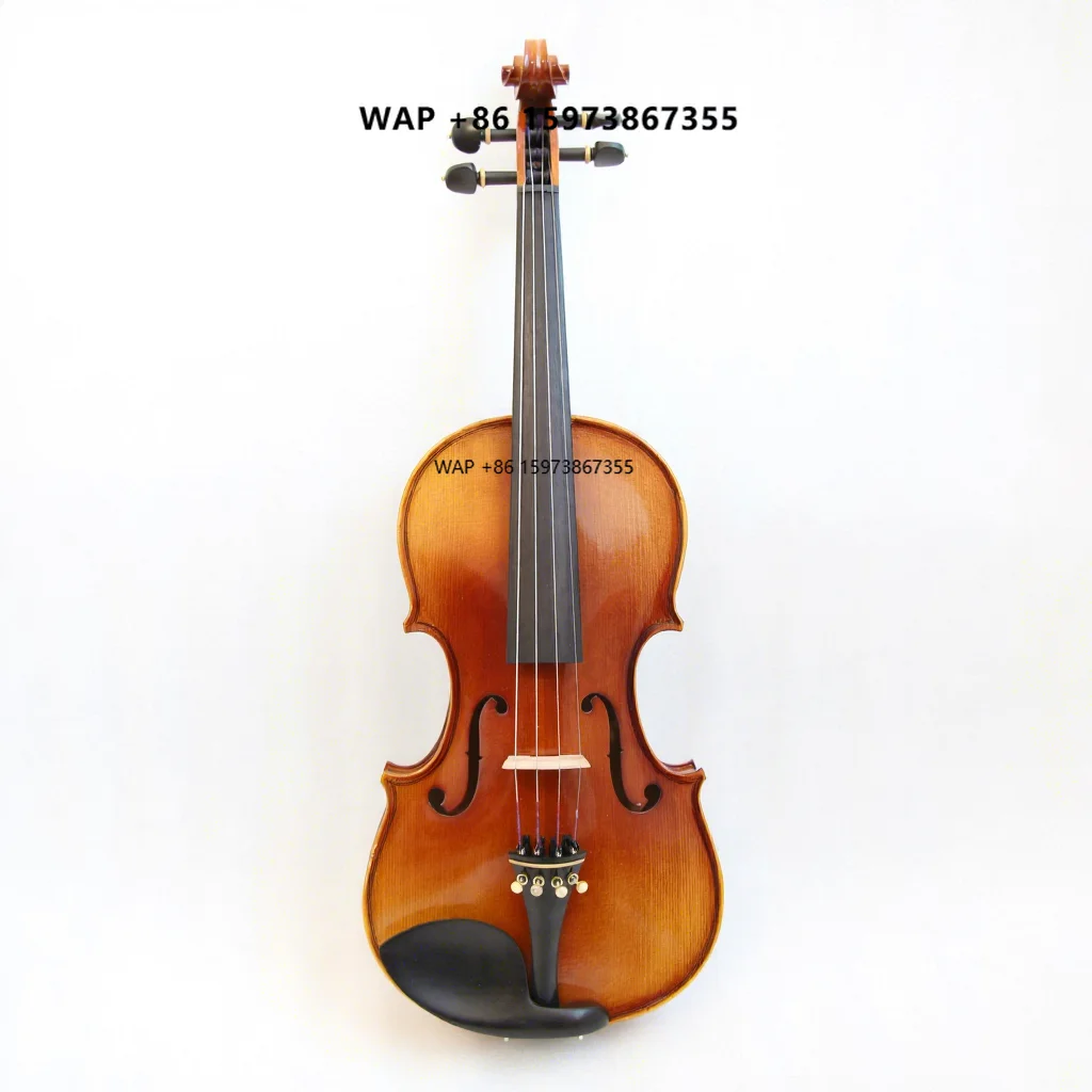 High Quality 4/4 Handmade Adult and Beginner Violin Set with Spruce Top Solidwood Bow and Case Maple Side Factory Wholesale OEM