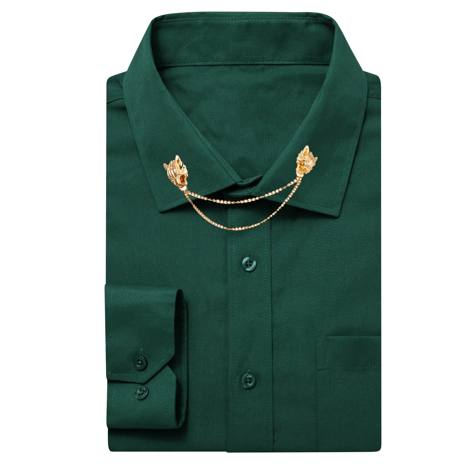 

Hi-Tie Мужские зеленые однотонные чистые рубашки Мужская рубашка с длинными рукавами Платье на пуговицах Обычный крой Формальный подарок Повседневная свадьба Выпускной