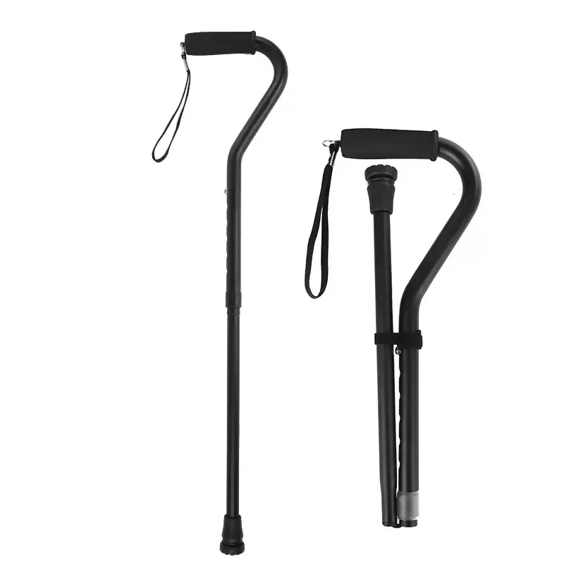 Foldable Walking Cane for Men Women Adjustable Cane Offset Cushioned Handle Portable Lightweight Mobility Walking Sticks Aid