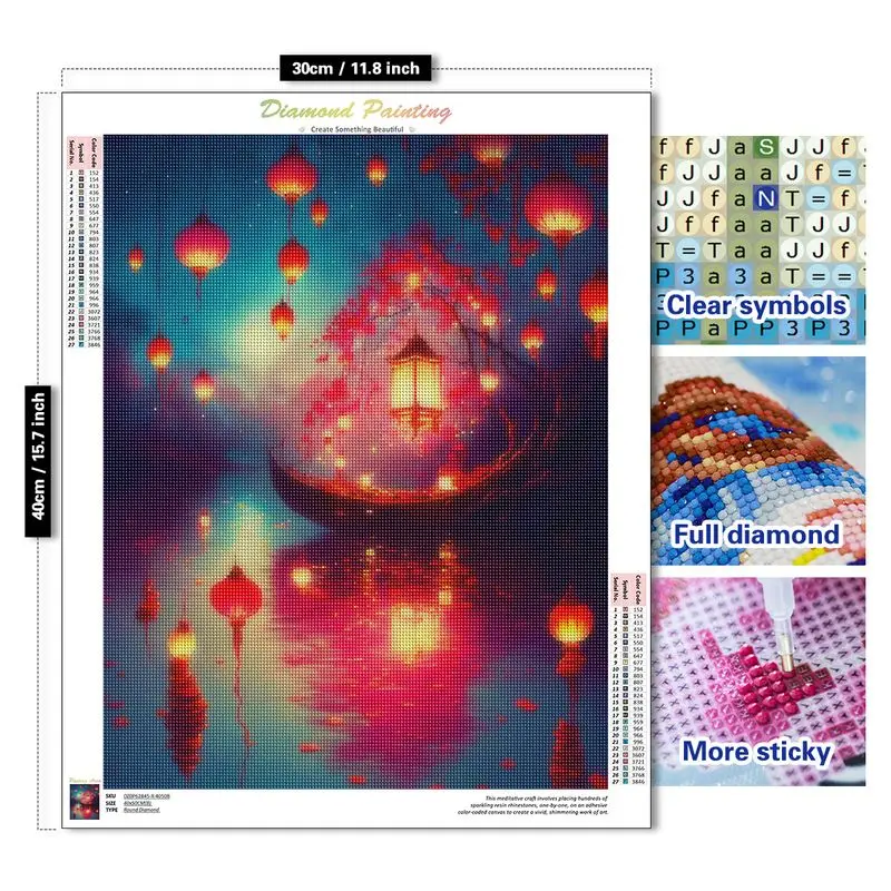 GATYZTORYDiamond Embroidery 5D Lakes and Boats Scenery DIY Diamond Mosaic Painting Crafts Creative Hobbies Bedroom Decoration