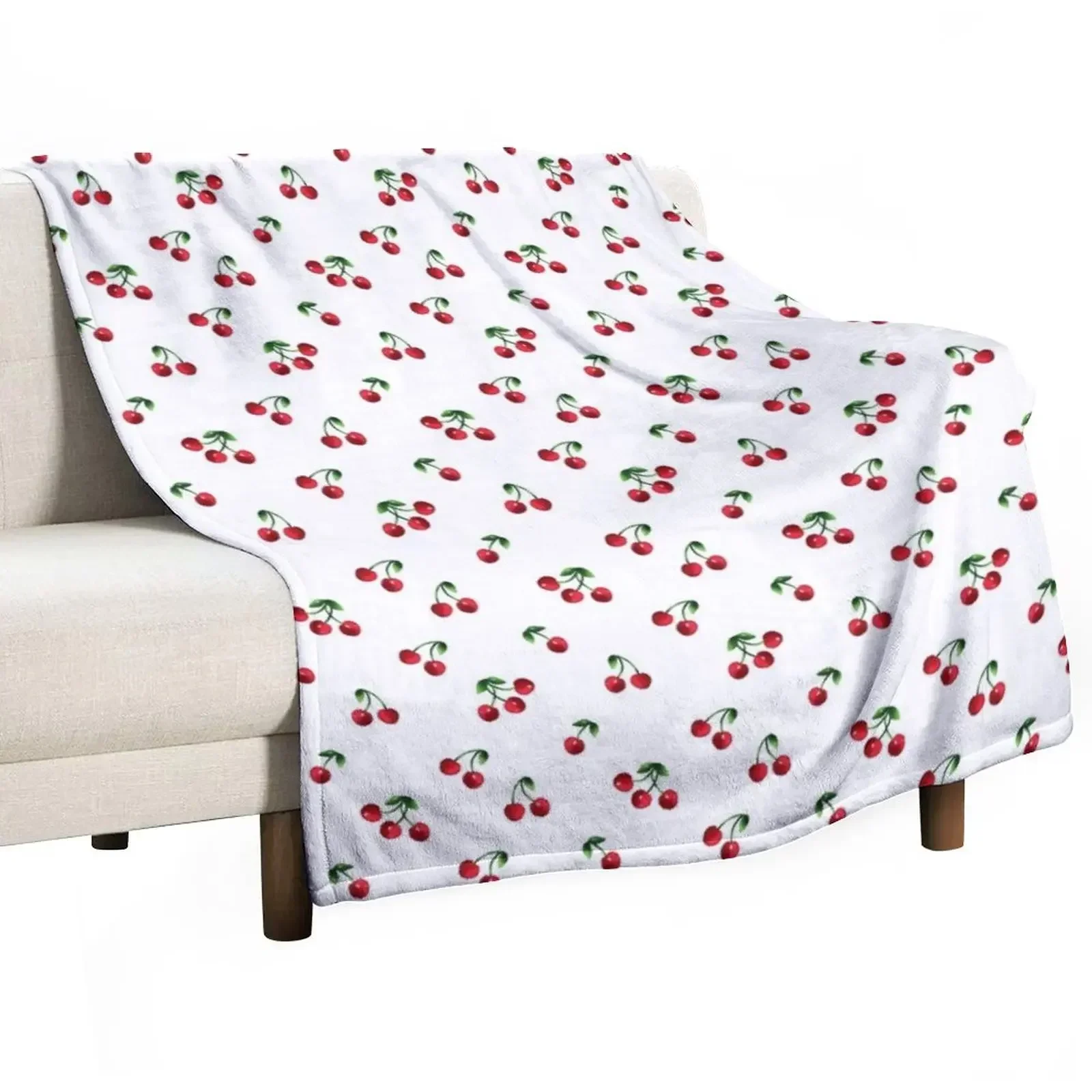 Sweet cherry pattern Throw Blanket Luxury St Sofa Quilt decorative Blankets