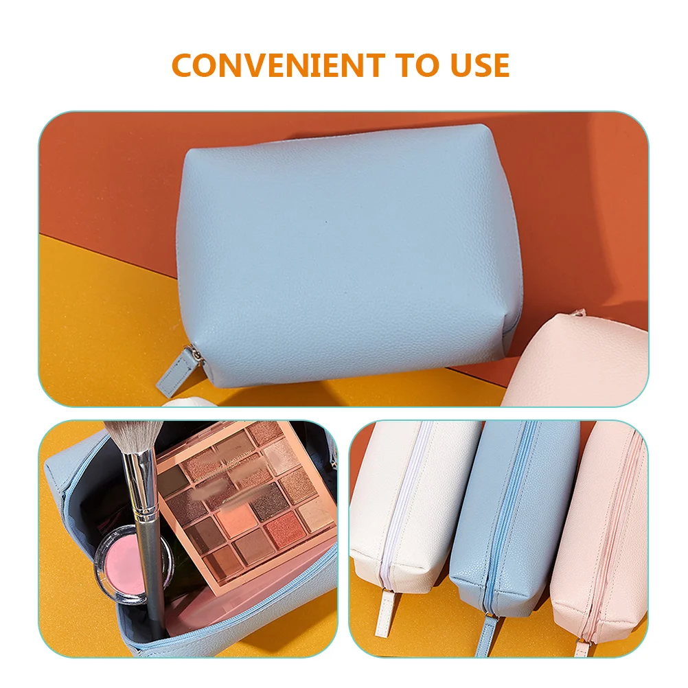 

Portable Waterproof Makeup Bag Travel Cosmetics Small Toiletry Traveling Pu for Miss