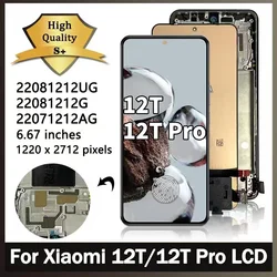AMOLED Nuovo Per Xiaomi 12T Mi 12T Pro LCD Telaio Touch Panel Digitizer Per Redmi K50 Ultra K50 Extreme Edition 22081212 Display C