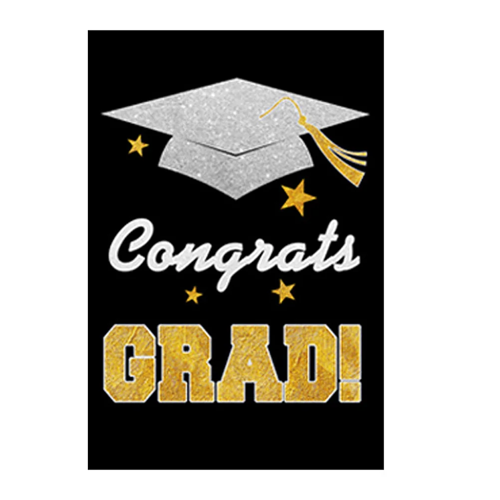 Graduation Party Banner Flags Bright Colors High Fastness No Fading Polyester Cloth Yard Wall Outdoor Garden Decorations
