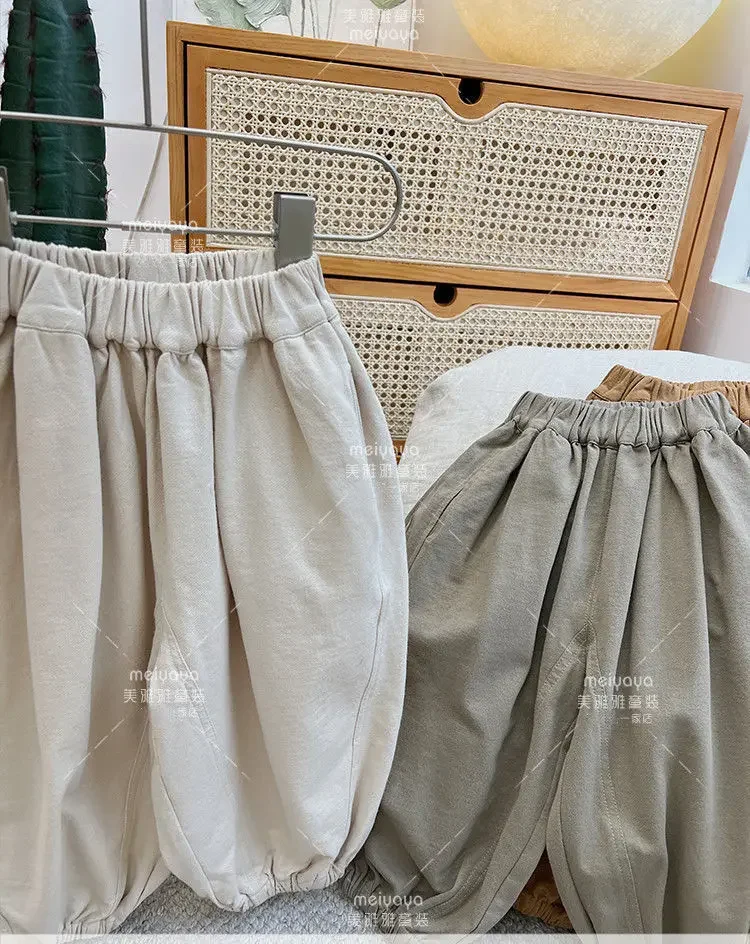 2026 Modische Hose für Jungen, Kinderkleidung, Sommer, Frühling, Babyhose mit Taschen, knöchellang, locker geschnitten, Mädchen, Kinder, Freizeithose – Detail 7