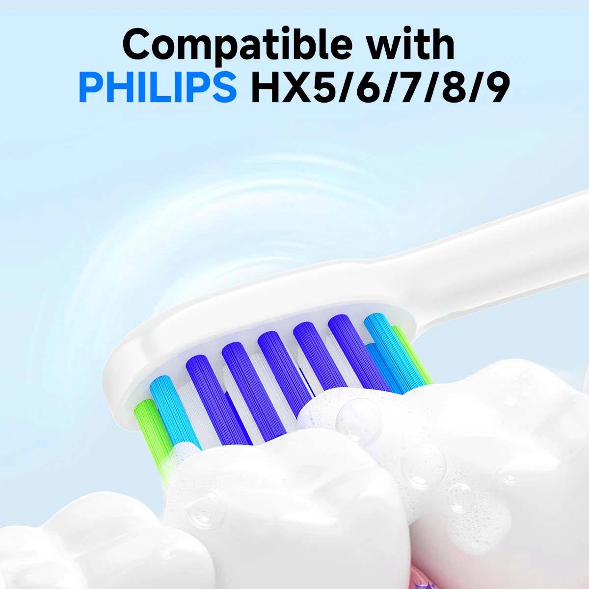 

Compatible With PHILIPS HX6231 HX6250 HX6252 HX9334 HX6253 HX6530 HX6064 Sonic Electric Vacuum Toothbrush Soft Bristle Heads5300