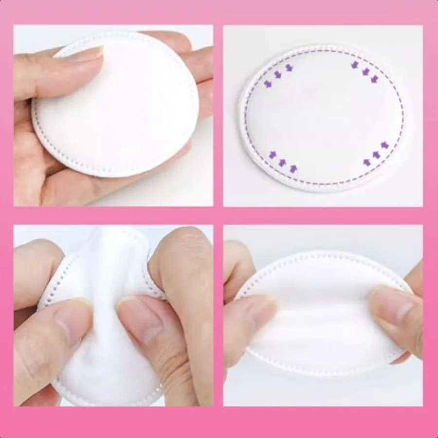 100 Pack Cotton Pads Individually Wrapped Cotton Rounds Travel Size Makeup Remover Pads for Eye Nail Polish Face Cleansing Pads