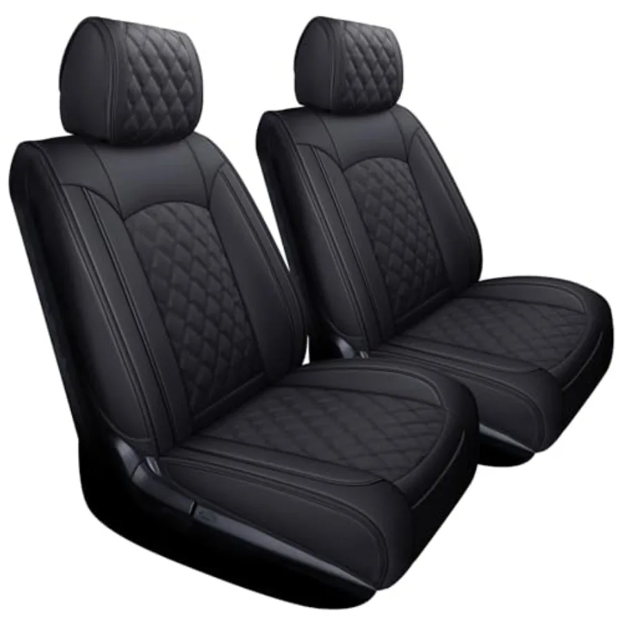 

Waterproof Leather Seat Covers for Toyota Tundra 2008-2026 Crewmax Double Cab SR5 Limited Platinum TRD Pro Truck Front Only 2 P