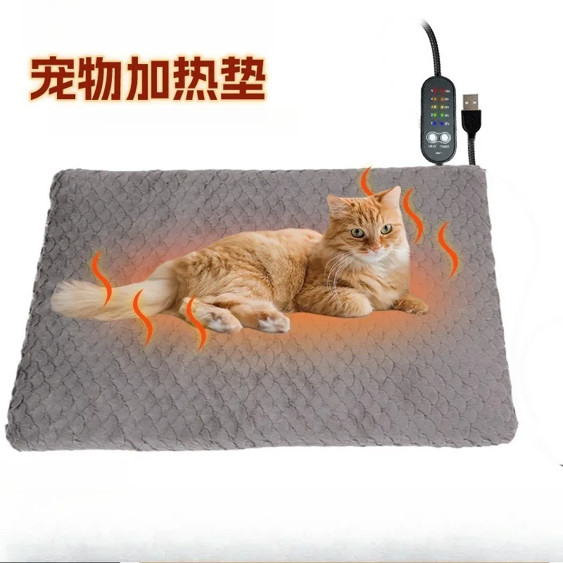 

USB-подушка для домашних животных, складная мягкая кровать для собак и кошек, водонепроницаемая зимняя грелка, подогрев и сохранение тепла для домашних животных