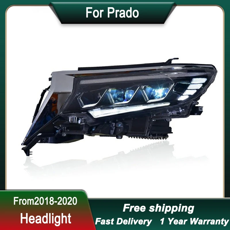 

Car Headlights For Toyoto Land Cruiser Prado 18-20 LED Head Lamp Upgrade DRL Dynamic Signal Lamp Head Lamp Front light Assembly