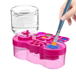 New Paint Brush Washer with Drain Button Watercolor Pen Clean Bucket Art Painting Automatic Water Circulation Brush Cleaning Too