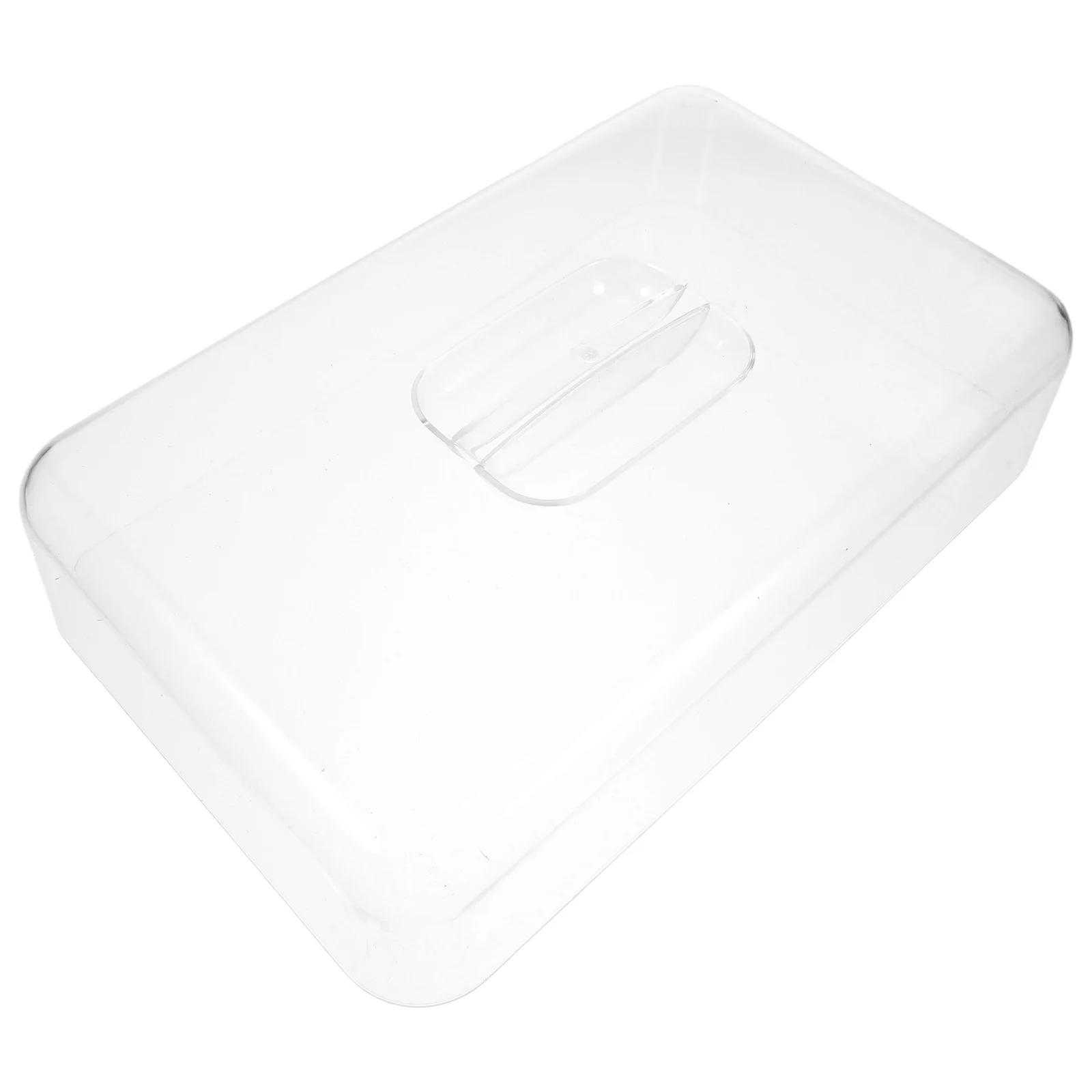 

Food Cover Rectangle Cake Stand with Lid Square Cookie Display Desktop Rectangular