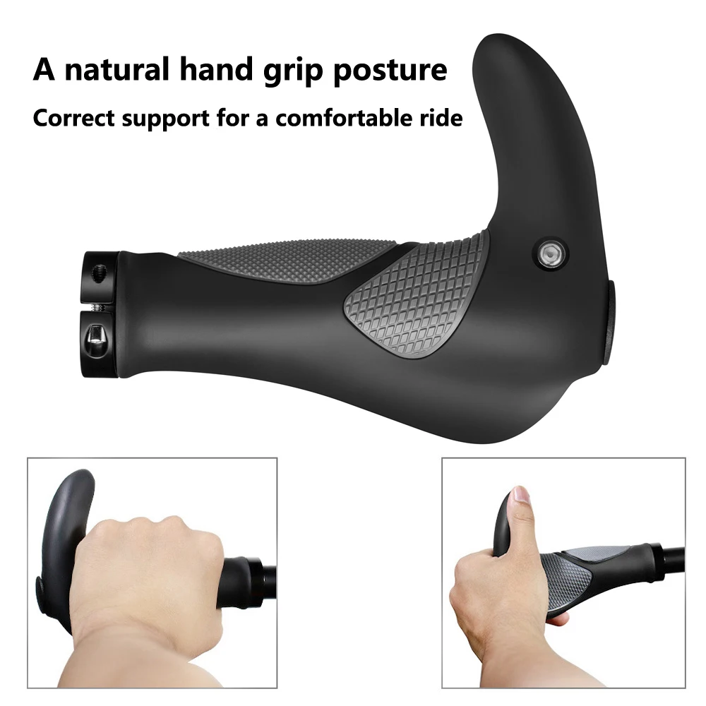 MTB Handlebar Grips Soft Rubber MTB Handlebar Grips Anti-skid Comfortable Lockable Bicycle Handlebar Grips Bicycle Accessories