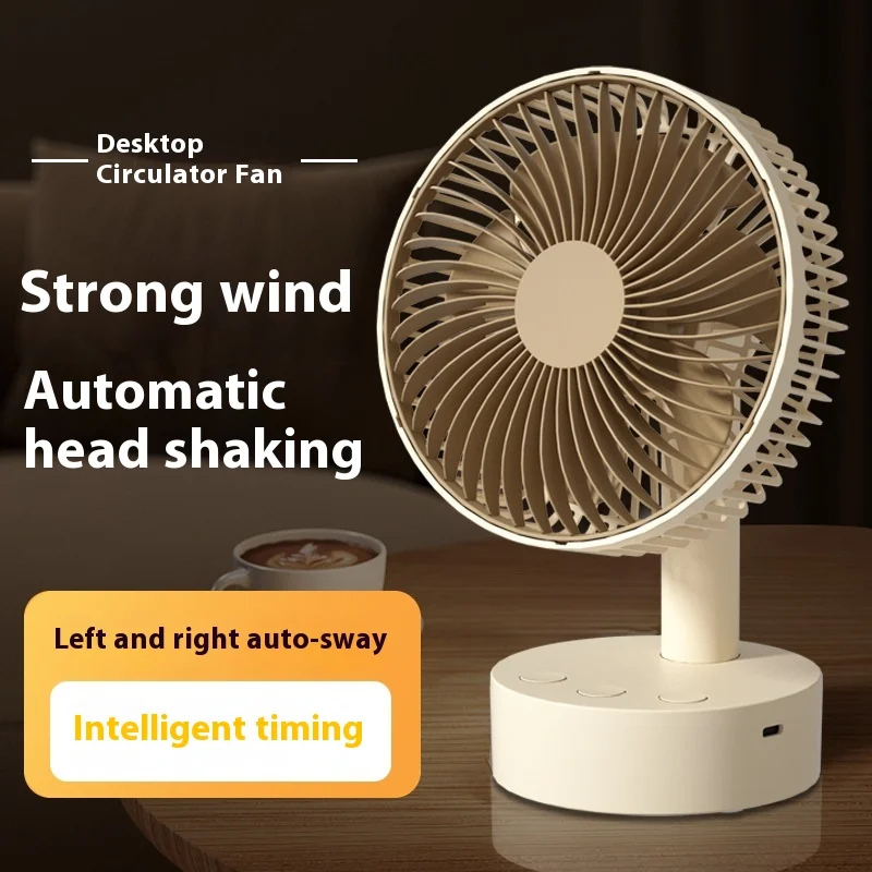 

Portable Desk Fan with Oscillation Function Rechargeable Table Top Bedside Fan Long Battery Life for Office Use