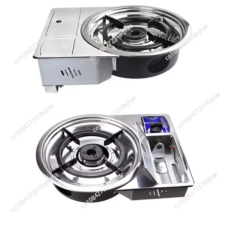 Korean Commercial Desktop Embedded Bbq Gas Grill Smokeless Indoor Outdoor Stainless Steel Barbecue Gas Grill For Restaurant