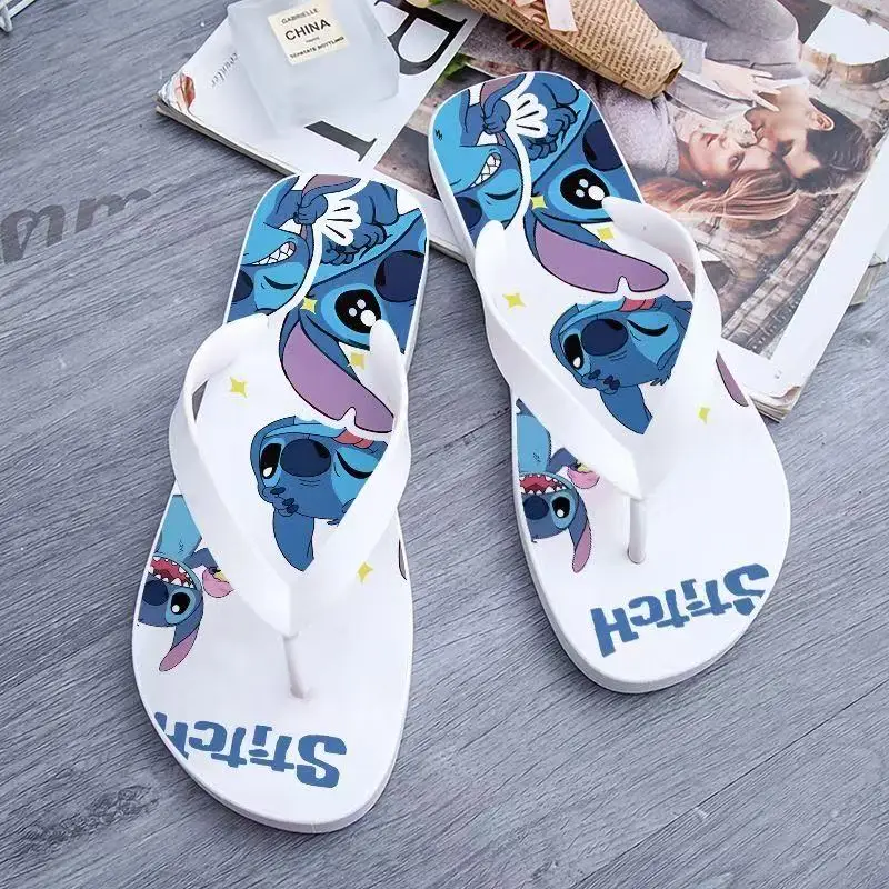 

real photos plus big size 2025 new summer flip flops Couple Home Female Cute Lilo Stitch Indoor fashion women man cool Slippers
