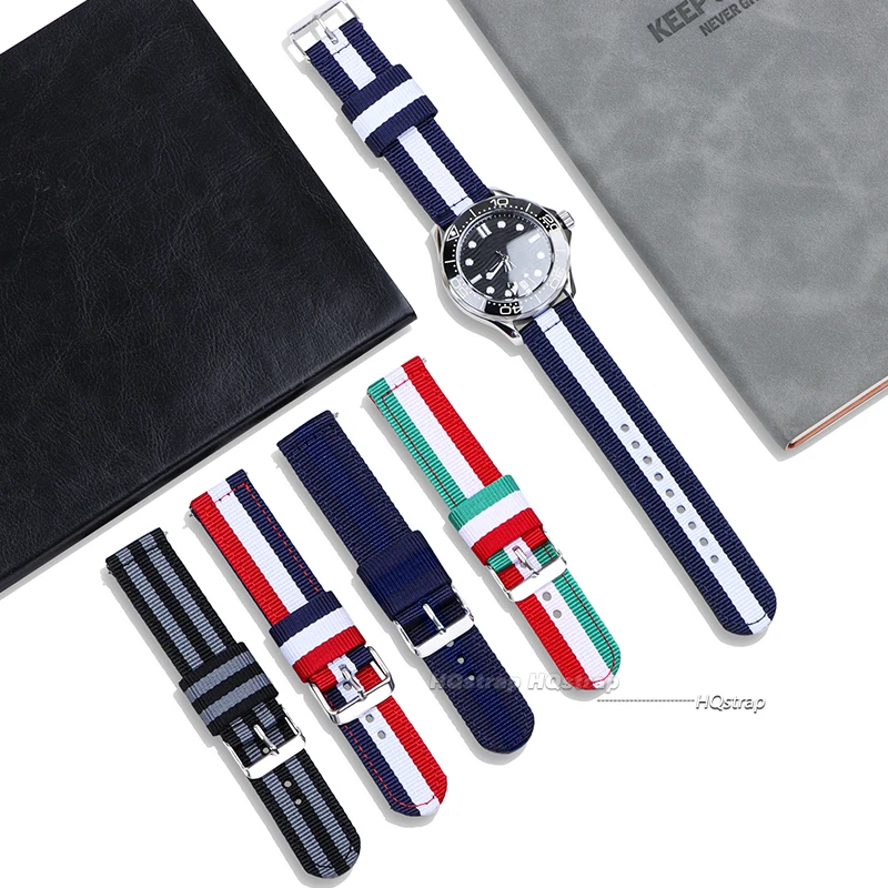 Universal Nylon Armband 20mm 22mm Quick Release für Militär Armband Uhr Zubehör Ersatz Armband Frauen Männer band – Detail 4