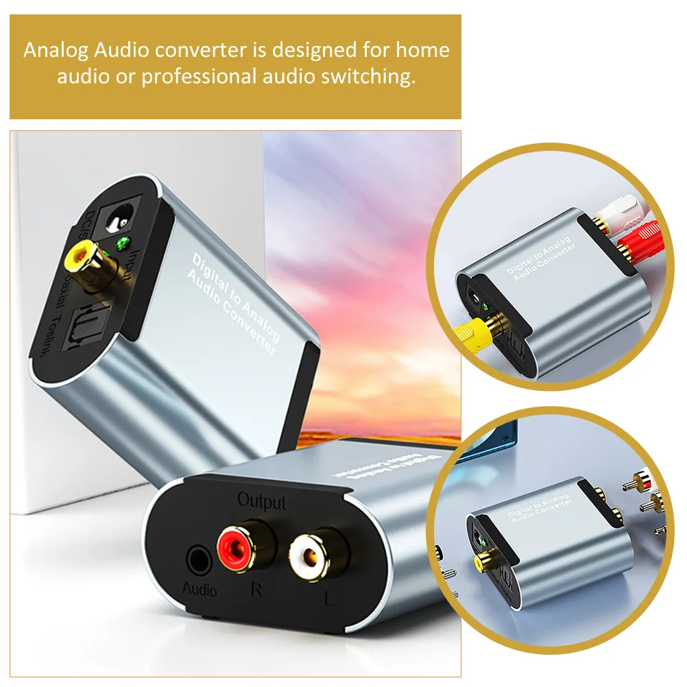 

Analog Optical Digital To Analog Optical Fiber Interface Support 32 44.1 48 96Khz Sampling Rate Plug Play Audio Adapter