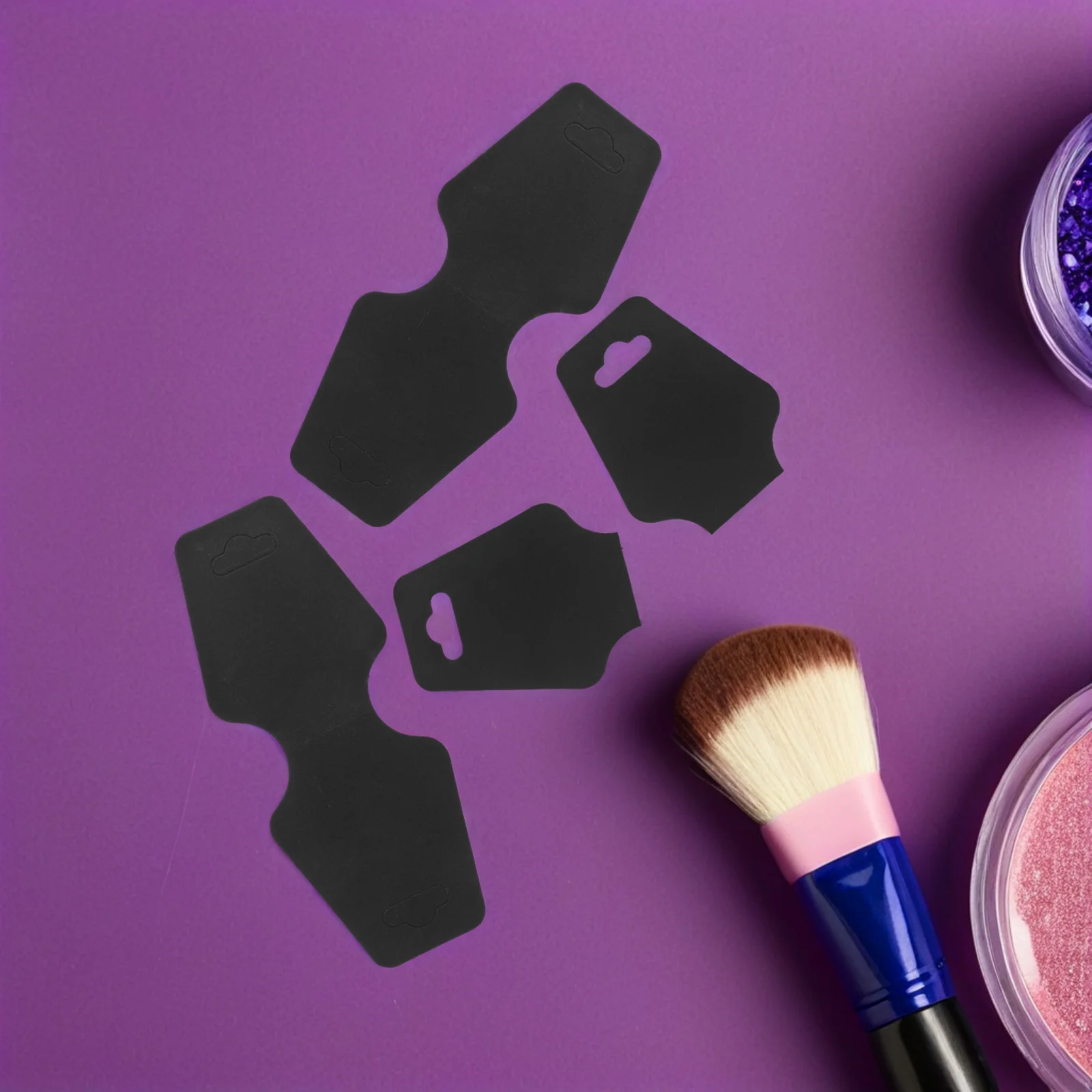 

400Pcs Kraft Paper Jewelry Display Cards Self-Adhesive Blank Foldable Necklace Bracelet Earrings Pendants Small Business