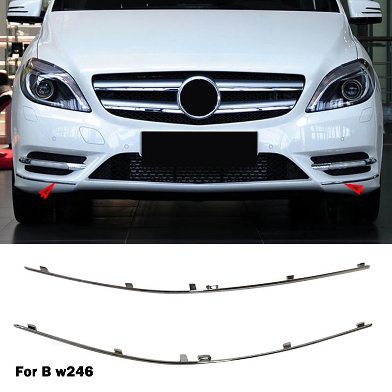 A2468850421 A2468850521 A2468851321 For Mercedes Benz B klass W246 Front Bumper Left Right Chrome Trim Chromium Styling Spoiler