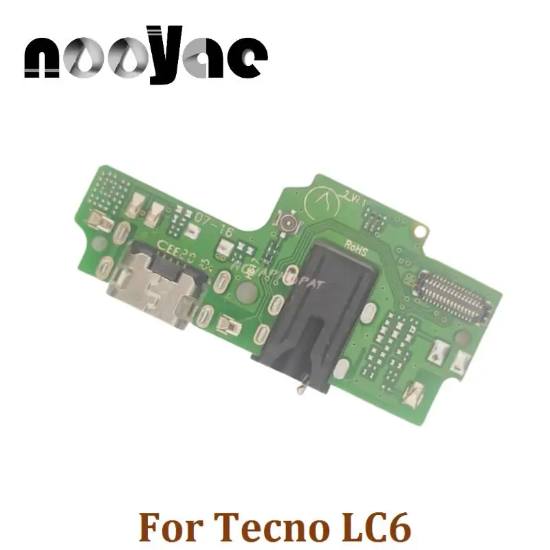 For Tecno Pouvoir 3 Air LC6 USB Dock Charger Port Plug Headphone Audio Jack Microphone MIC Flex Cable Charging Board