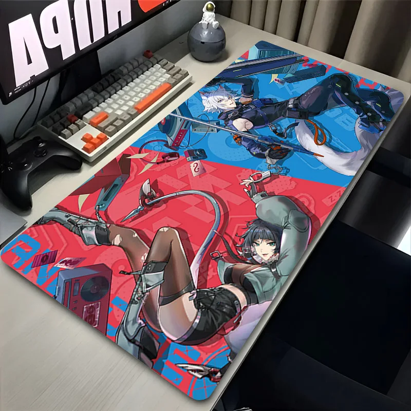 لوحة ماوس Zenless Zone Zero Jane Doe Anime لطيفة بطباعة عالية الدقة، سجادات ماوس كمبيوتر كبيرة ممتدة للوحة المفاتيح والمكتب #4
