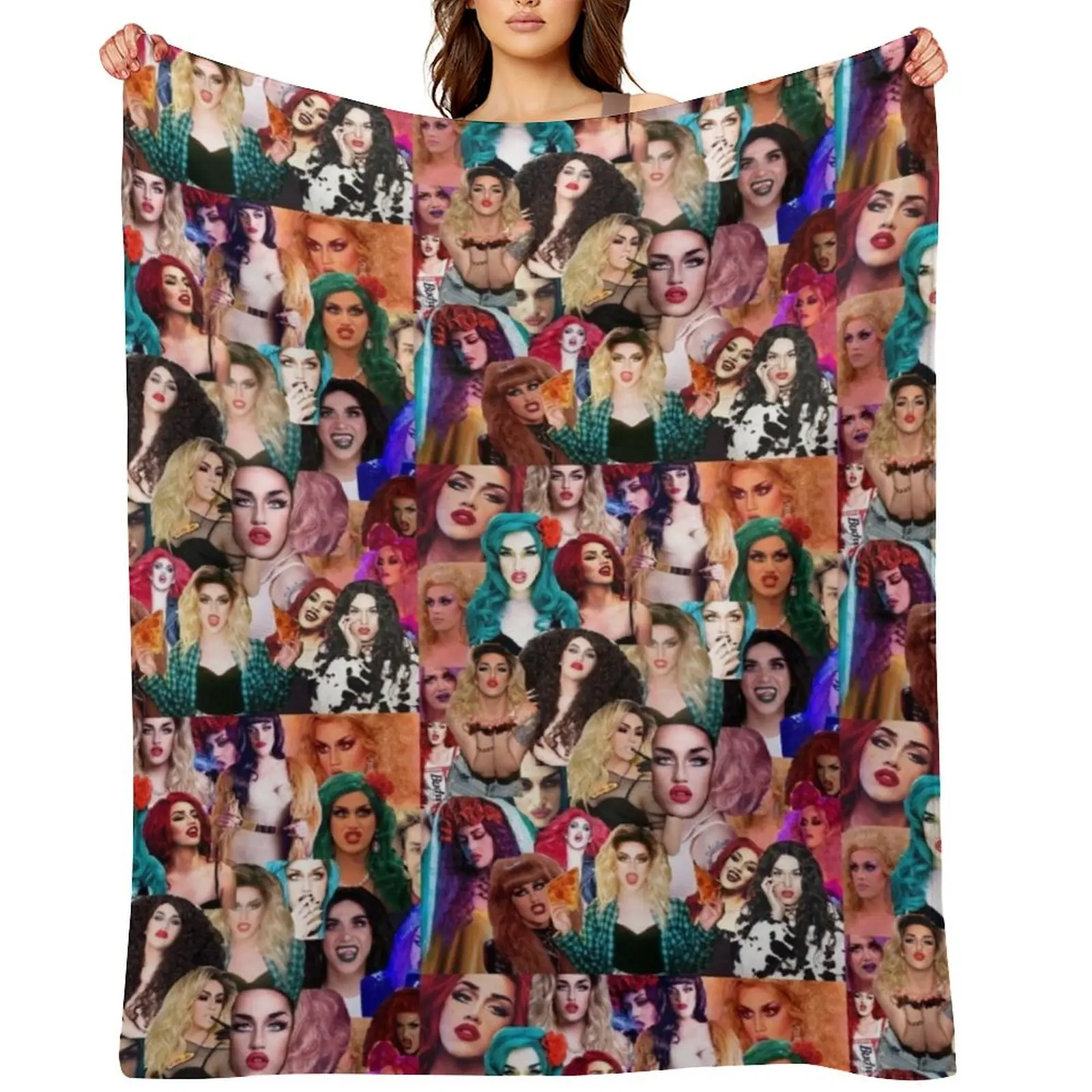 

Adore Delano Collage Throw Blanket warm for winter Hairy sofa bed Camping Blankets