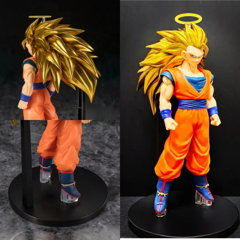 

Bandai Dragon Ball Super Saiyan God Super Three Realms King Punch Son Goku Action Figure Collectible Model Toy Gift