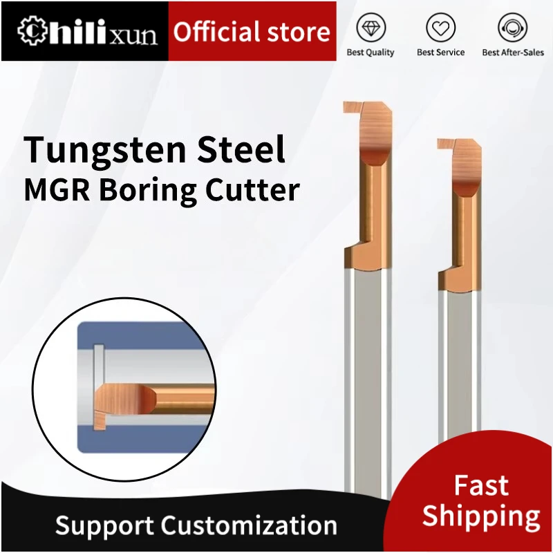 

HILIXUN CNC MGR Miniature Grooving Cutter Integral Carbide Internal Tools Super Seismic Small Hole Turning Lathe Tools Bar