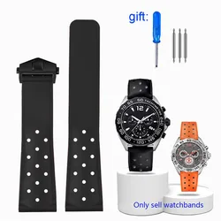 Silicone Rubber Waterproof Watch Strap For TAG HEUER MONACO Strap For CARRERA FORMULA 1 Men Watchband 22mm Watch Accessories