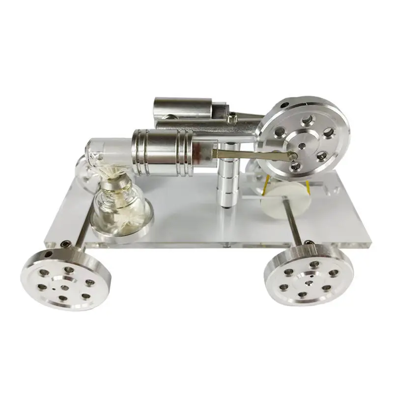 Stirling engine steam car physics experiment science popularization small production external combustion steam engine model