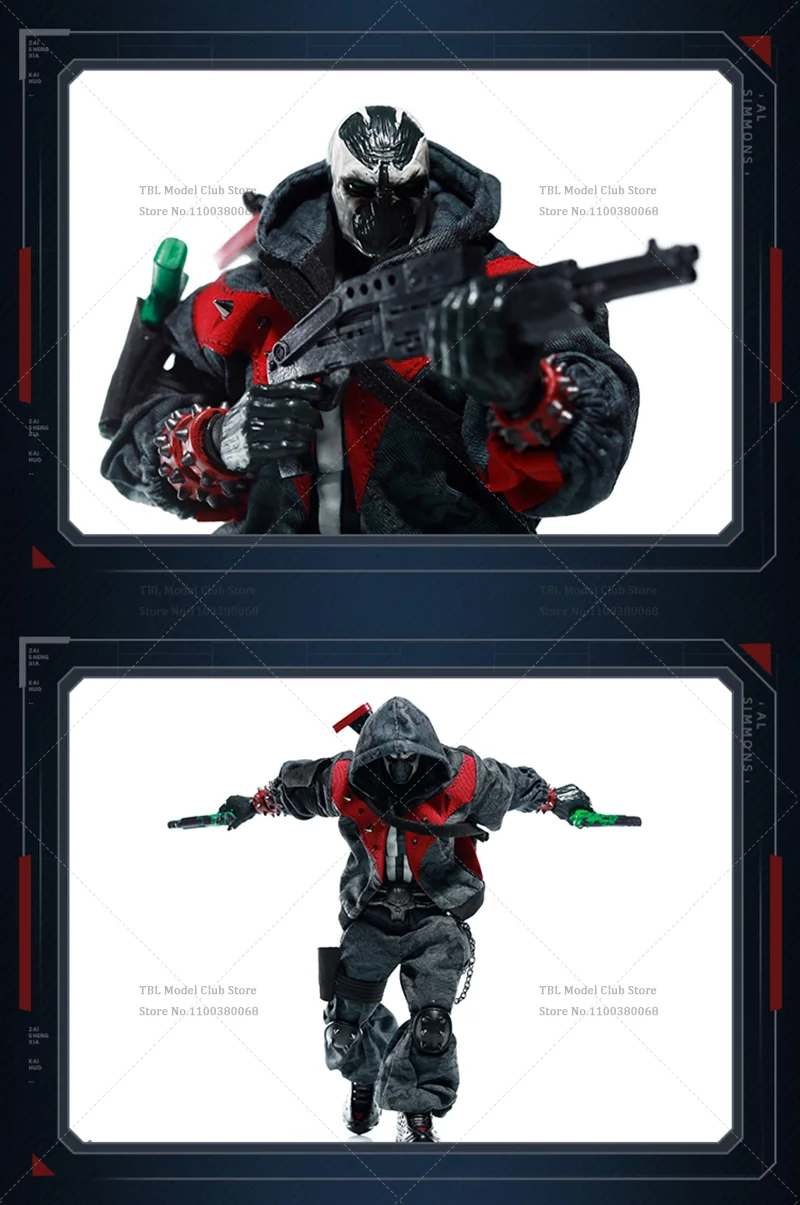 1/12 スケール男性服赤いマントトレンディパーカーセット闇地獄アベンジャーズシモンズ 6 インチアクションフィギュア兵士シーン