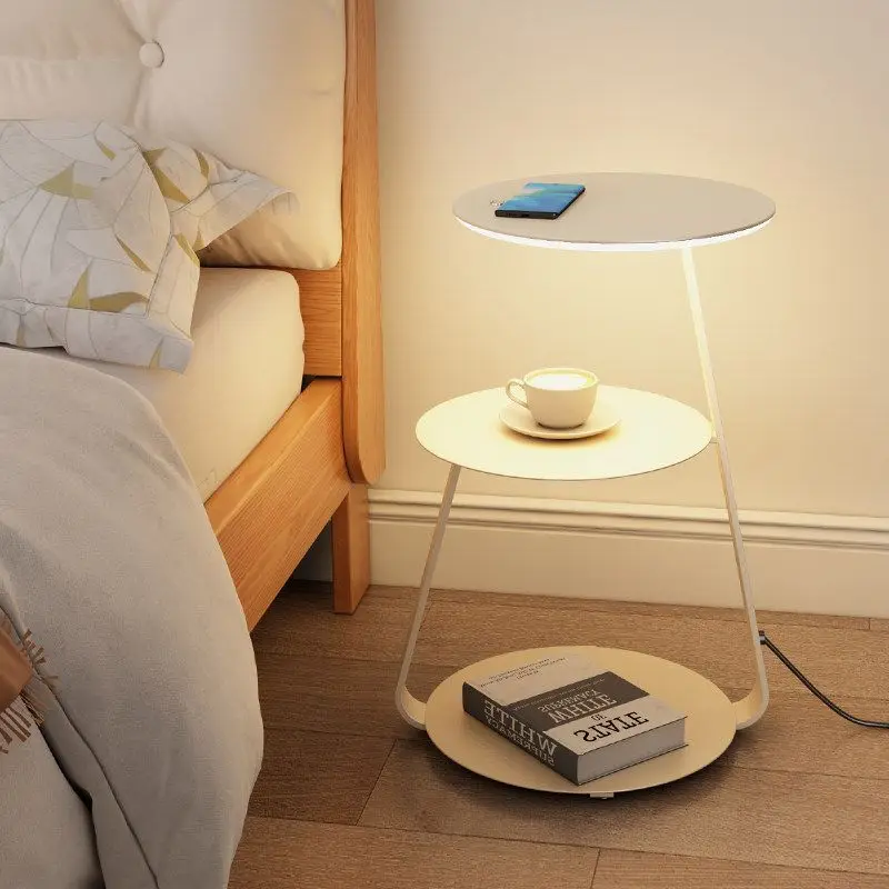 Ornament modern simple charging cream wind household bedroom bedside small coffee table