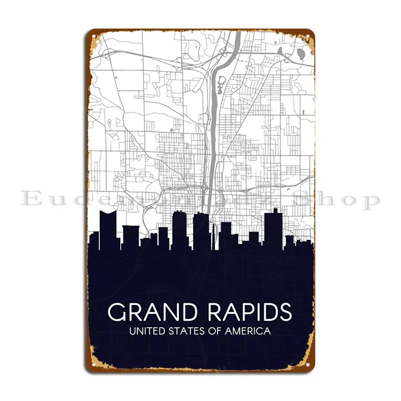 Grand Rapids Usa Metal Plaque Poster Funny Customize Club Bar Printed Cinema Tin Sign Poster