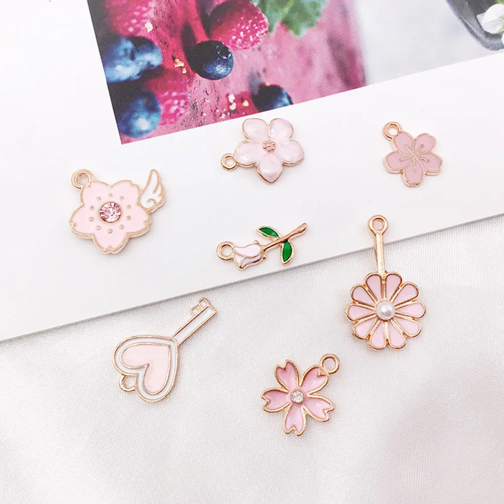 31 pçs série concha diy pingente charme liga de zinco gota óleo jóias acessórios para brincos pulseira colar presente criativo fazendo