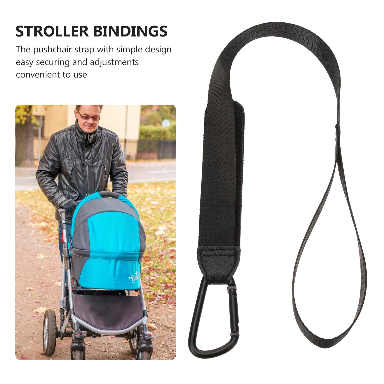 

2 Pcs Stroller Straps Pushchair Harness Belt Adjustable Safety Pushchair Harness Straps Seat Black Pram Accessories Practical