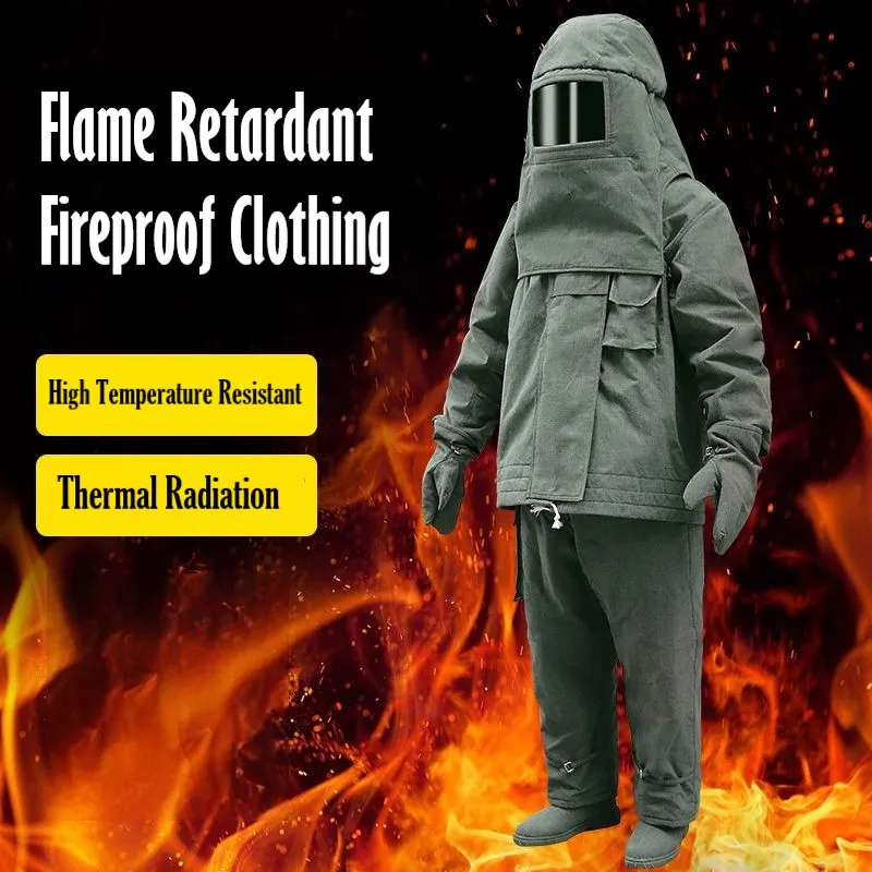 

Fire Protective Clothing Heat Resistant Flame Retardant Steam Resistant High Temperature Thermal Insulation Clothing 1000 Degree