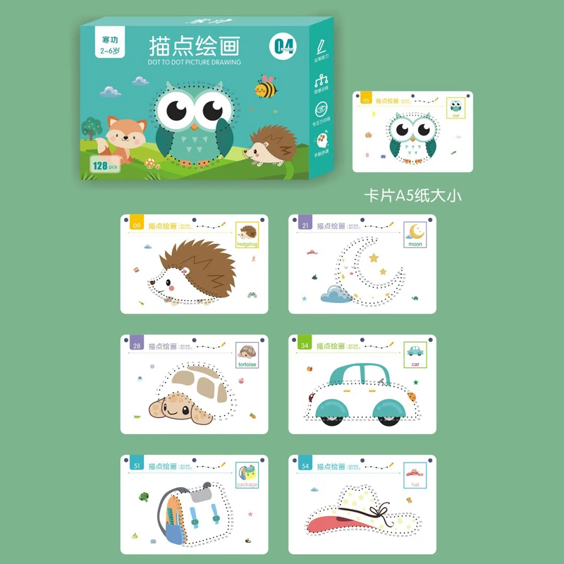 Magical Tracing Workbook Set Reusable Calligraphy Practice Drawing Copybook Learning Game Book