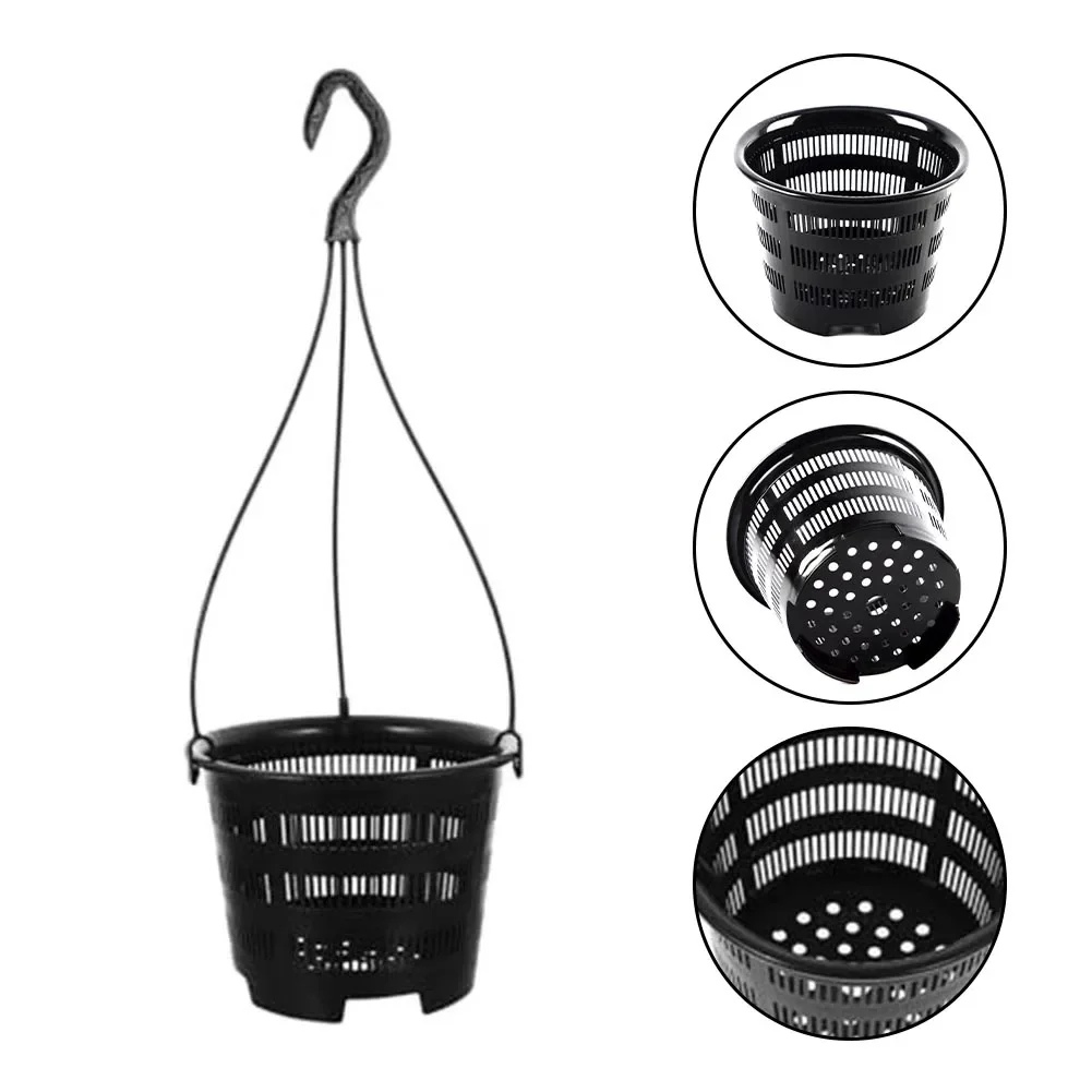 Hanging Flower Pots Breathable Mesh Net Pot Aesthetically Pleasing High-Quality Plastic Proper Air Circulation