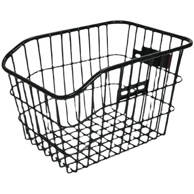 AliExpress NONE New Bike Rear Basket Rear Light Bicycle Rear Seat Storage Basket Metal Large Rear Cycle Rack Frame Cycle Rear Shelf For Cycling