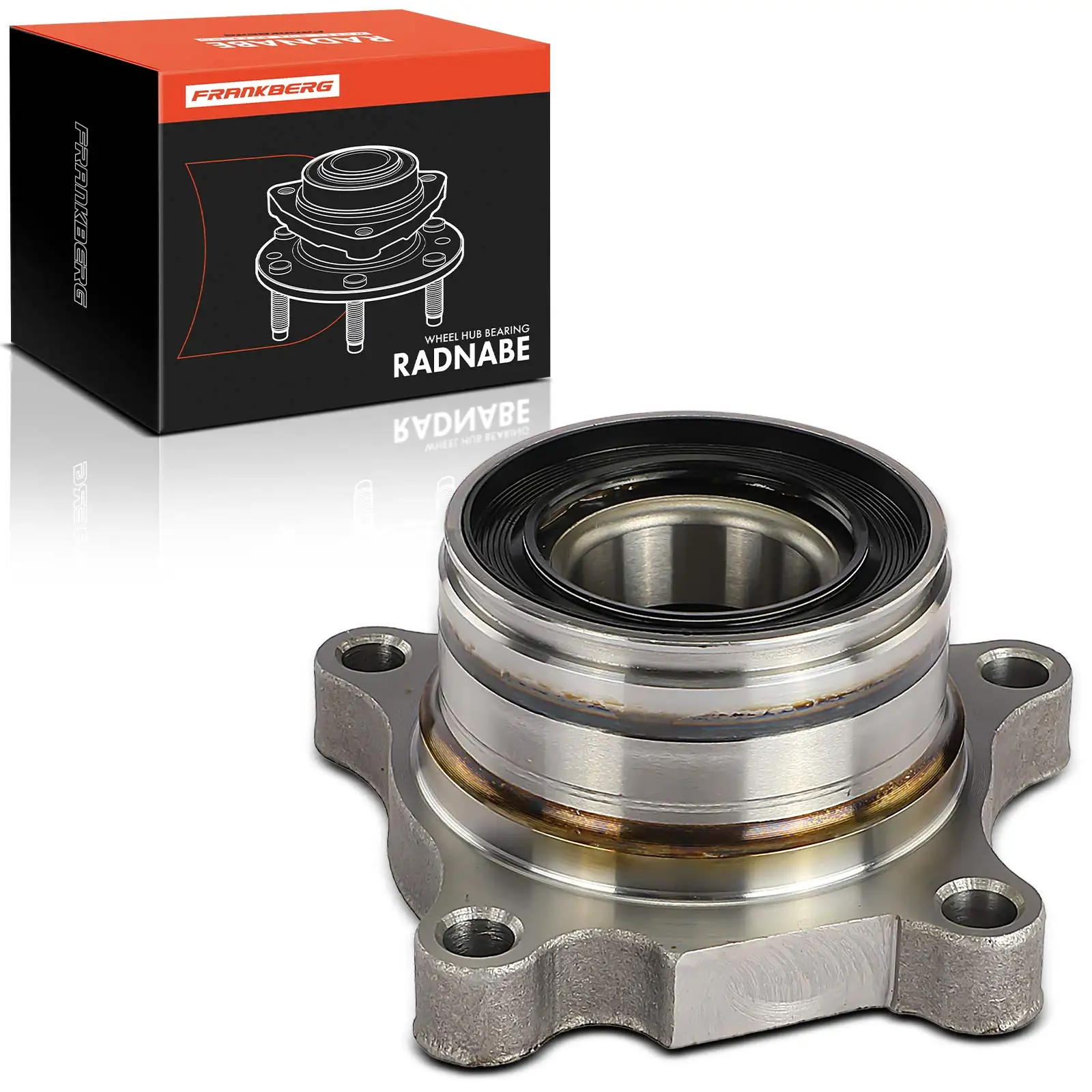Frankberg 1x Radnabe Radlagersatz Hinterachse Rechts für Toyota Land Cruiser Prado J12 3.0L 2002-2004 VKBA6908 4241060060