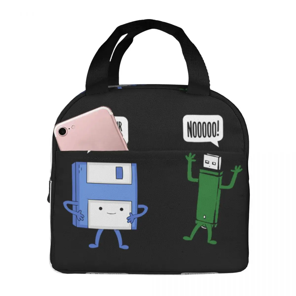 Programmer I'm Your Father Floppy Disk Funny Lunch Bags Insulated Bento Box Portable Lunch Tote Picnic Bags Thermal Bag