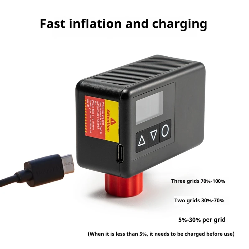 OFFBONDAGE Mini Electric Air Pump Portable Bicycle Cordless FV AV Inflator Presta Schrader Valve Outdoor Road MTB Bike Aluminum