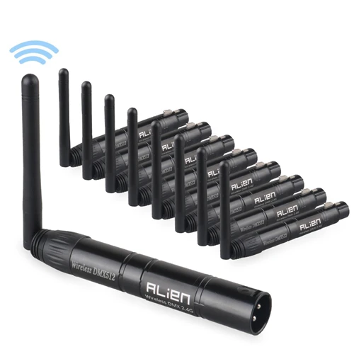 ALIEN DMX512 Draadloze Controller Ontvanger Zender 2.4G ISM Dif Communicatie Afstand 300 m voor Stage Par DJ Disco Bar verlichting - afbeelding 1