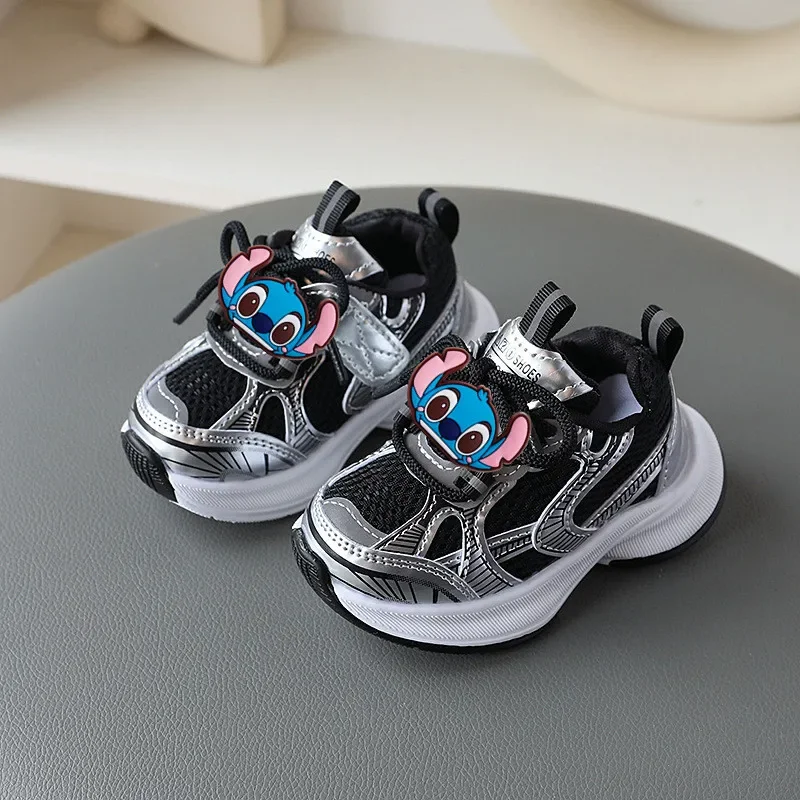 Disney Mickey Mouse Girl Sports Shoes Spring Autumn Soft Sole Sneakers Children Casual Shoes Boy cute Breathable Running Shoes