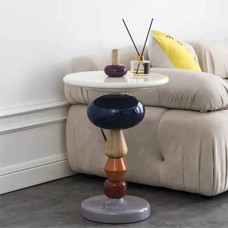 Mesa de borde creativo nórdico, sofá minimalista moderno, mesa de esquina móvil, mesa de centro pequeña de diseño, muebles, mesas esquineras 2024